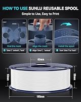 SUNLU 2KG Rapid PETG Filament Bündel, Hohe Geschwindigkeit 30–600mm/s 3D Drucker Filament, 1.75mm ±0.02 mm, 1kg Reusable Spule, 2 Stück Insgesamt (Grau+Grau) – Ansicht 8