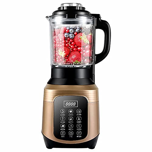 Mezclador de licuadora personal multifuncional con jarra de 1,75 litros, frutas, verduras y 3 velocidades ajustables y 8 mezcladores preestablecidos (Oro 20 * 25 * 50 CM) little surprise