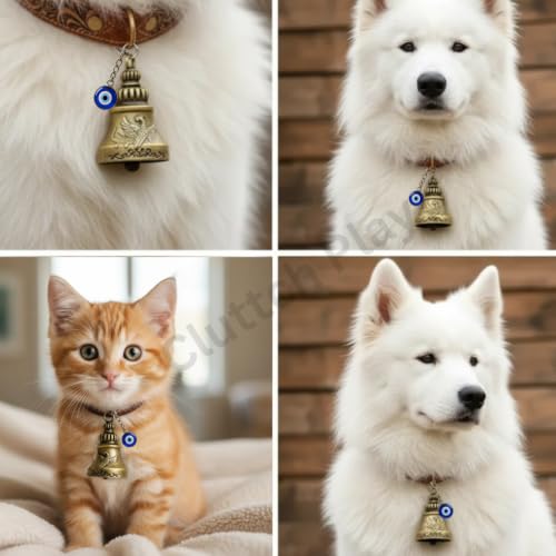 Image of Guardian Bell Keychain Pack of 3 for Bike & Car with Evil Eye Charm (Bells (Any 3))