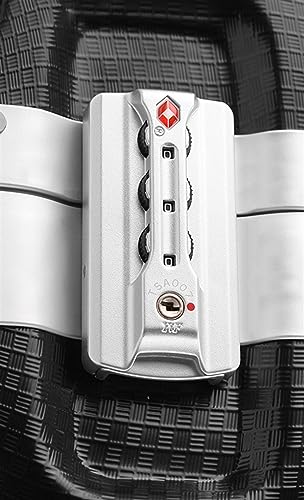 Carry-on Suitcase Luggage Hard Shell Carry On Luggage with Aluminum Frame,No Zipper Suitcase, Combination Lock Carry-on Suitcases Carry On Luggages, 20in, White,White-20in (Silver 24in)3