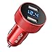Produktbild Auto Ladegerät, Mini Zigarettenanzünder USB Ladegerät 12V/ 24V KFZ Ladegerät 2-Port 3,1A mit Aluminium-Legierung Gehäuse für iPhone XR/Xs Max, Samsung Galaxy S8, Huawei Und mehr (Rot,)