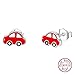 ZHOUYF Ohrringe Ohrstecker Ohrhänger Schöne 925 Sterling Splitter Red Emaille Spielzeugauto Silber Ohrstecker Für Frauen Kinder Boy Friend Modeschmuck