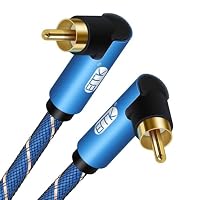 EMK Cavo Coassiale Digitale Per Subwoofer 1,5m - RCA Maschio A Maschio, Doppia Schermatura, Connettori Placcati Oro - 2