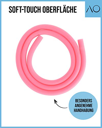 AO® Shisha Schlauch - Silikonschlauch Matt In Rosa - 150 cm Länge - Passend Für Alle Shisha Adapter & Shisha Mundstücke… – Bild 3