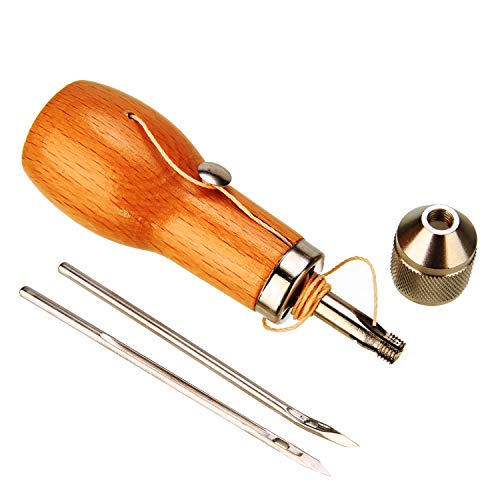 Stitcher Sewing Awl,knoweasy Sewing Awl Tool Kit Includes Sewing Awl Needles Used for Heavy Nylon Hand Sewing and Canvas Heavy Repair