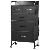 YeTom タンス チェスト 收纳柜 4段収納 引き出し 収納 たんす 洋服収納 衣類収納 箪笥 收纳柜 ファブリックチェスト リビング 収納 多機能 木製天板付き スチールフレーム 大容量 変形にくい 和風 布製引き出し 組み立て簡単 転