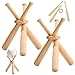 2 Pcs Baseball Holder, Wooden Mini Baseball Bat- Shape Display Rack for Ball, Decorative Desktop Stable Display Case Stand for Kids and Sports Lover Stand