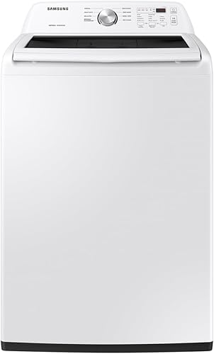 SAMSUNG WA45T3200AW Lavadora de carga superior de 4.5 pies cúbicos con tecnología de reducción de vibración+ en blanco