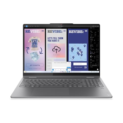 Image of Lenovo 2026 Yoga 7 2-in-1 16 inch WUXGA IPS Touch Laptop 8-Core Intel Core Ultra 7 256V Arc Graphics 16GB LPDDR5 2TB SSD Thunderbolt 4 WiFi BE BT Webcam HDMI1.4 Backlit KB Fingerprint Windows 11 Pro