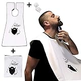 The Neat Guy Beard Apron / Bib for Mess-Free Shaving + Bag, What you Need for a Good, Clean Shave, The Perfect Gift for Fathers Day