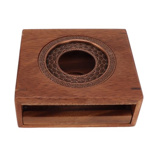 Asixxsix Chauffe-Tasse, Chauffe-théière, Tasse à café avec diffuseur d'arômes intégré, en Noyer, Design Japonais, électrique pour Femmes et Hommes