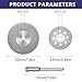 20 PCS Diamond Cutting Discs Cut Off Wheel Kit for Rotary Tools Glass Tiles Marble Plastic Jade (22mm/30mm Each 10 + 2 X Mandrels)