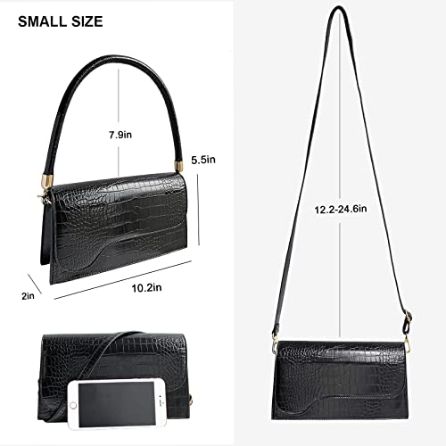 Amhdv Retro Classic Clutch Shoulder Bag Crocodile Pattern Small Crossbody Handbag For Women thumb #4