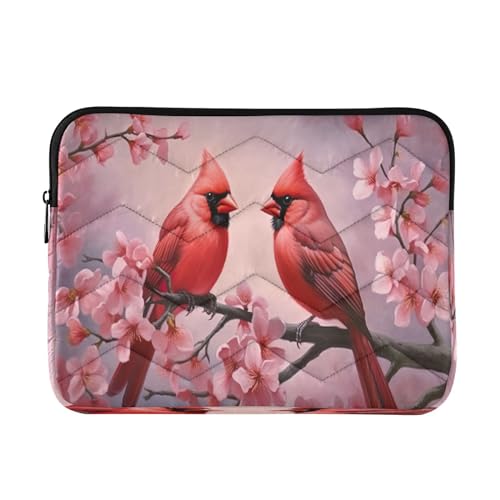 Funda para portátil de 13-14 pulgadas con diseño de flores rosas miniatura 1