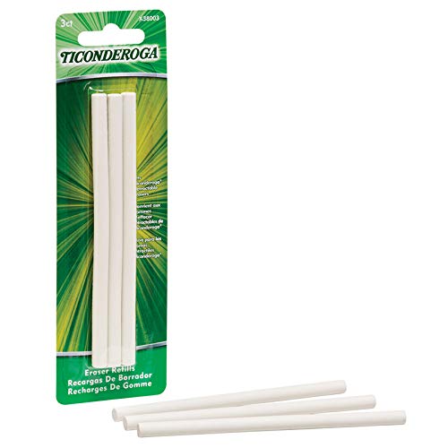 Gomme blanche Ticonderoga lot de 3 recharges pour effacer le crayon graphite proprement