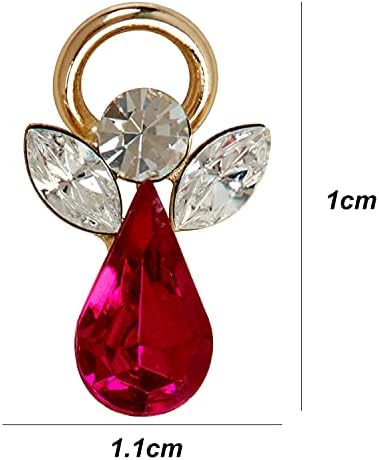 Guardian Angel Brooch,October Birthstone, Angel Badge with Tourmaline Gemstone, Gift for Women & Men, Lapel Pins-Golden-One Size-Unisex, Silver