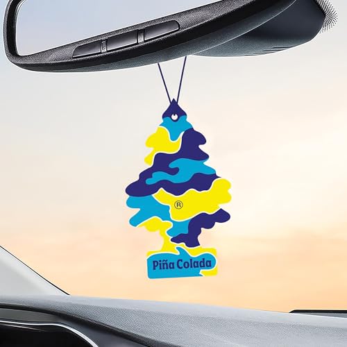 Image of LITTLE TREES Car Air Freshener | Hanging Tree Provides Long Lasting Scent for Auto and Home | 24 Air Fresheners |Pina Colada