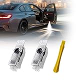 2pcs Car Door Lights Logo Projector,LED Door Lights Compatible with 1/3/4/5/6/7, x1/x2/x3/x4/x5/x6/x7, M/328i/28i/530i/528i/e92,Dual Plug Puddle Lights 3D Ghost Shadow Lights(50th Logo)