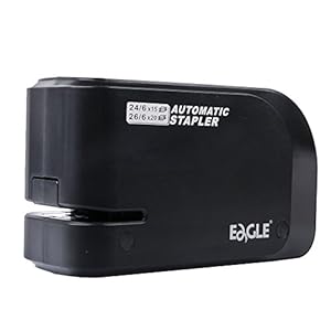Eagle Elektrischer Hefter – 20 Blatt Schwarz