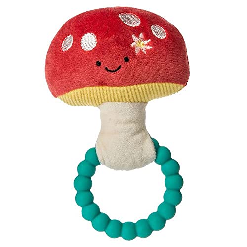 Mary Meyer Fairyland Forest Teether Baby Rattle, 6-Inches, Red Mushroom #TOP3