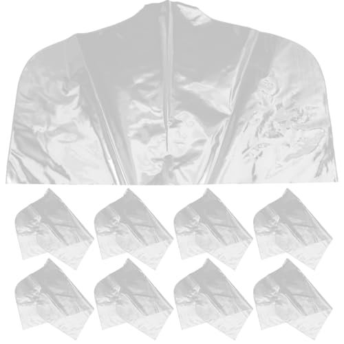 Unomor 10Pcs Clear Shoulder Covers Clothing Protective Covers Breathable Garment Protectors for Suit Coats Jackets