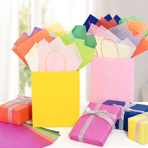 Image of Simetufy 150 Sheets 14 x 20 Inch Tissue Paper for Gift Bags, 30 Colors | Gift Wrapping Paper for Crafts, Holiday, Birthday, Halloween, Christmas and DIY Project