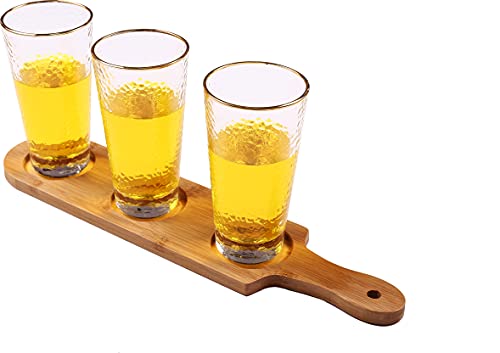 HinLot 2.7 inches Dia Base Beer Tasting Flight Set Wine