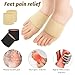 JIYIN 2 Pairs Arch Support Sleeves, Elastic Foot Compression Sleeve Flat Arches Support Bands Copper Foot Arch Supports Universal Size Foot Wrap Plantar Brace Compression Bands for Women Men