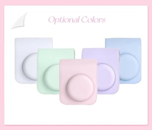 Miniatura 9 de MUZIRI KINOKOO Funda protectora para cámara instantánea Fuji Instax Mini 12 - Funda de piel sintética para cámara Mini 12 con bolsillo para fotos,