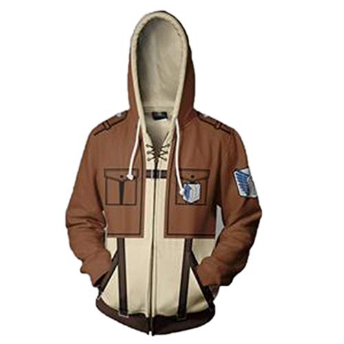 Xinxin Attack On Titan Series Anime 3D Cosplay Cardigan Zip Hoodie/Unisex Adult
