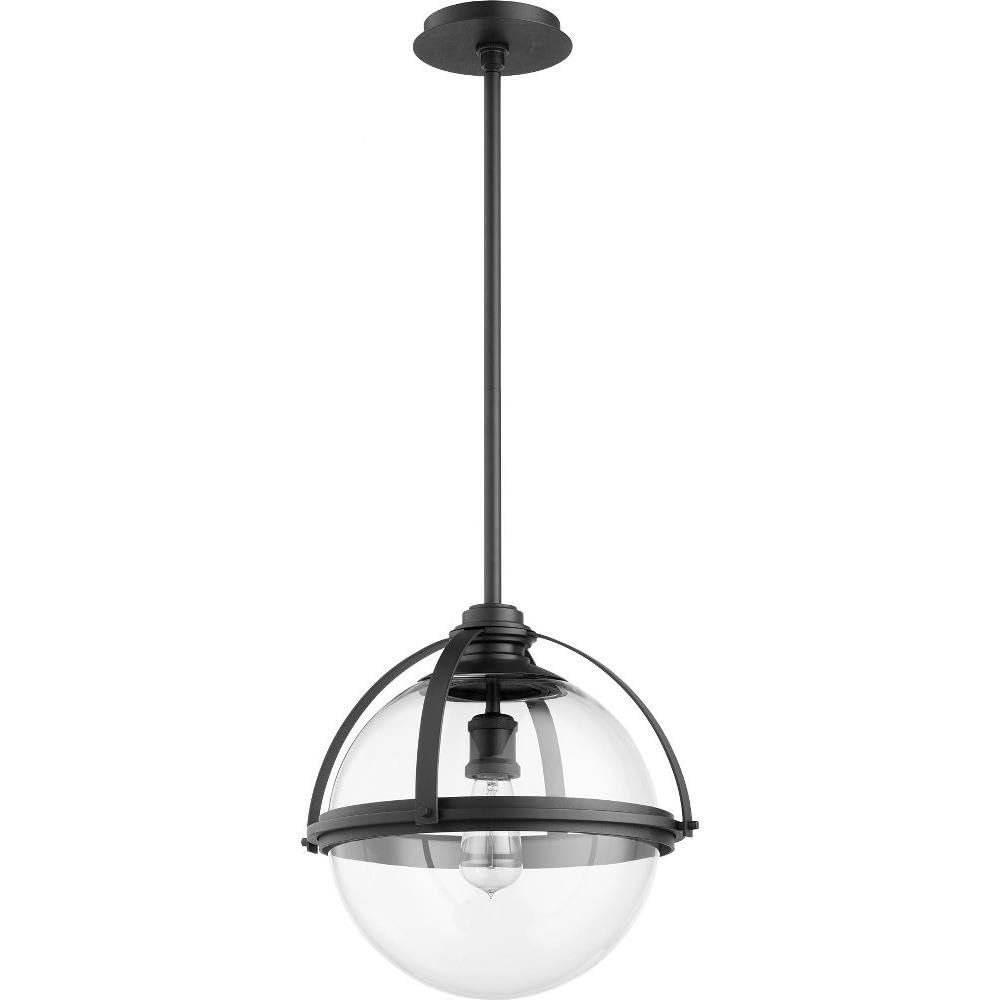 Quorum International Globe Pendant | 15 Inch | Black Finish with
