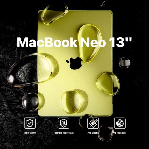 Image of Compatible With MacBook Neo Case 13 inch 2026 New A3404 | 100% Transparent | Anti-Crack & Scratch | Anti-Yellow Laptop Cover Protective Hard Shell | Student Travel Macbook Accessories