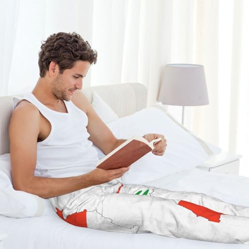 Bas de pyjama homme motif Liban en micropolaire premium texturée