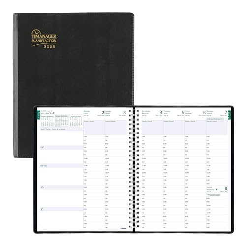 Agenda Blueline 2025 Timanager hebdomadaire/mensuel 8.5" x 6.75"