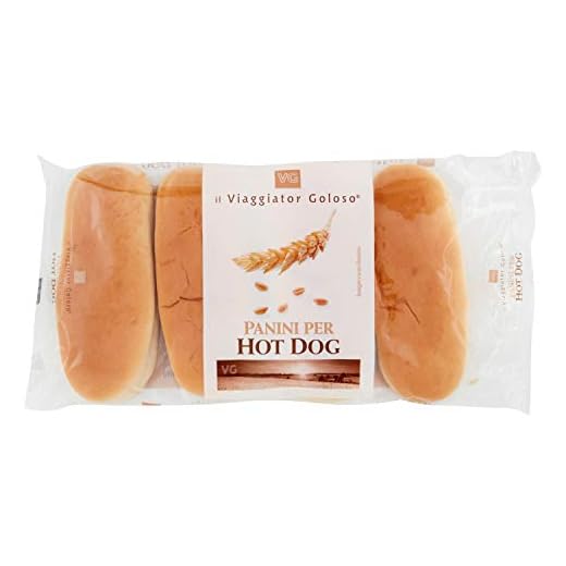 Il Viaggiator Goloso 4 Panini per Hot Dog, 250g