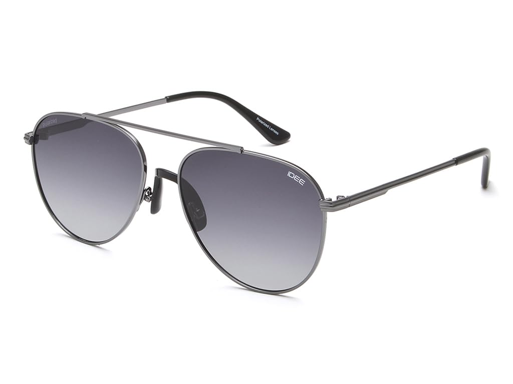 idee 100% UV protected sunglasses for Men | Size- Large | Shape- Aviator | Model- IDS2922C1PSG (Green Gradient)-picture-11