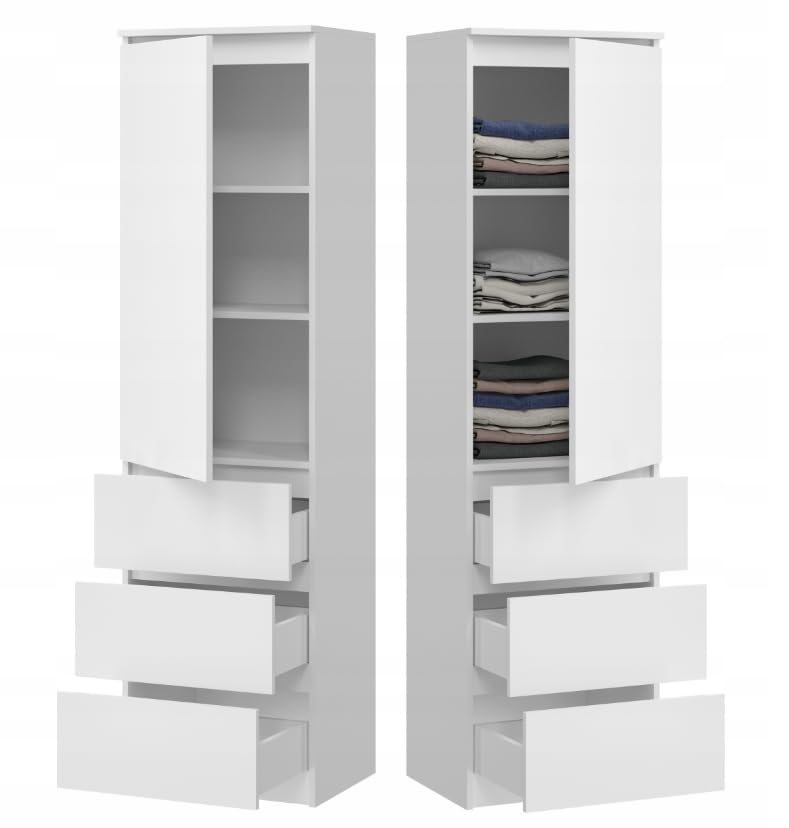 BDW - Kleiderschrank mit Schubladen - Schrank mit 3 Schubladen,...