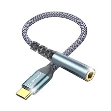 【USB C to 3.5mm Jack Adapter】USB C to aux adapter is designed for audio devices so you can enjoy music, watch movies, play games, make clear calls, and more. (NOTE: For USB C smartphones with a 3.5mm audio jack,Volume control is may not supported for...
