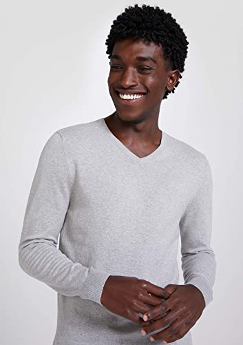 Blusão Básico Masculino Em Tricô E Gola V