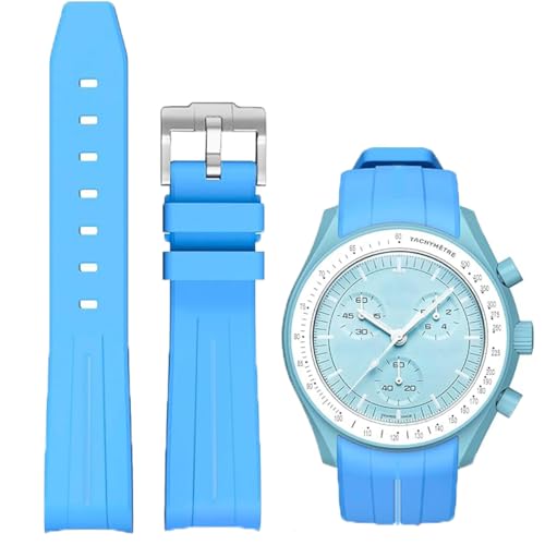 Pulsera de reloj de goma 20mm para solucionar huecos en MoonSwatch