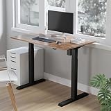 Ergo Office ER-403B biurko stojące, elektrycznie regulowana wysokość, maks. wysokość 123 cm, panel dotykowy, stół biurowy, do 70 kg, bez blatu (czarny)