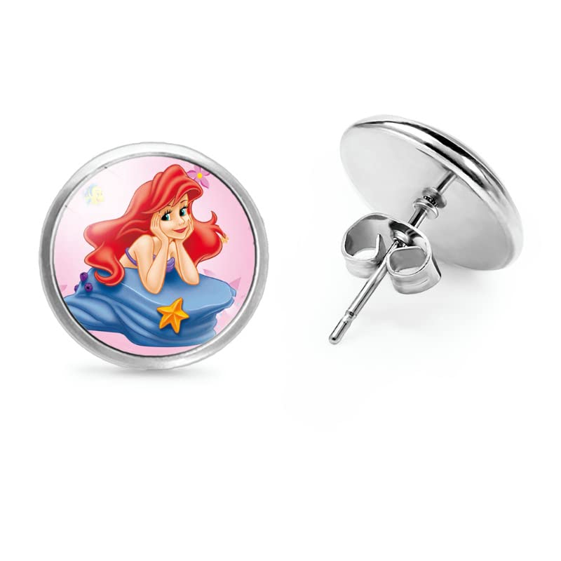 DEZHANCartoon Cute Anime Earrings Stud, Zinc Alloy Ear Stud for Women and Men