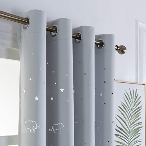 Mangata Casa CL009-G/W M Kids Blackout Curtains Cutout Animal For Boy Nusery Bedroom 2 Panels thumb #2