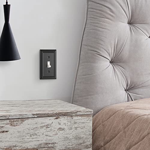 Dewenwils Metal Duplex Wallplates, Black Finish Outlet Covers For Electrical Outlets, 4-Pack #TOP4