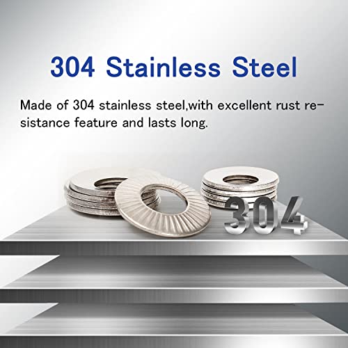 220pcs metric m3 to m10 304 stainless steel conical knurled spring washer belleville washer assortment kit
