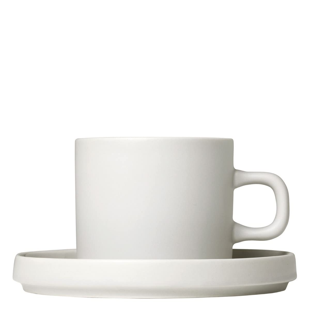 blomus -PILAR- Set 2 Kaffeetassen aus Steingut, Moonbeam, 200 ml Fassungsvermögen, schlichte Eleganz, spülmaschinengeeignet, hochwertige Verarbeitung (H / B / T: 7 x 8 x 11 cm, Moonbeam, 63907)