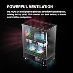 GAMDIAS ATX Mid Tower Computer Case with Tempered Glass, Gaming PC Case w/Temperature Display LCD & 3X 120mm ARGB Fans, Support Up to 5X Fans, 240mm AIO/Radiator, 340mm GPU/VGA, 160mm CPU Air Cooler - Image 3