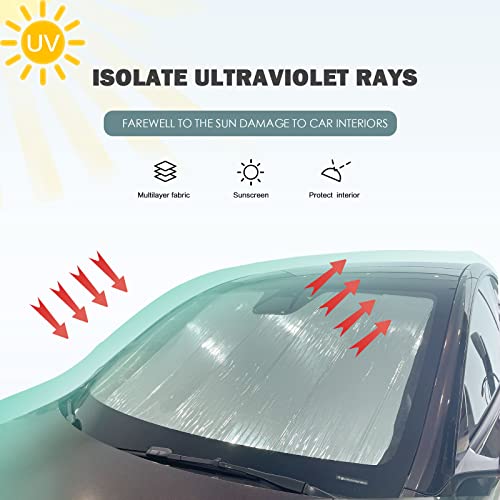 Pigenius Front Side Window Sunshades (2Pcs) And Windshield Sun Shade For 2019-2023 Mercedes Benz Sprinter - Premium Folding Sunshade #TOP2