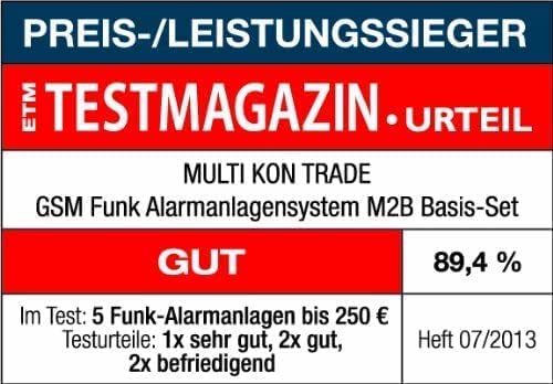Multi Kon Trade M2B GSM Funk Alarmanlage Haus mit LCD Display - umfangreiches Alarmanlagen Komplett - Set mit Bewegungsmelder, Tür- & Fensterkontakten, erweiterbares Alarmsystem (Premium Set) – Bild 4