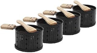 Cookut Lumi Raclette Heated by Candle, Black, Set of 4